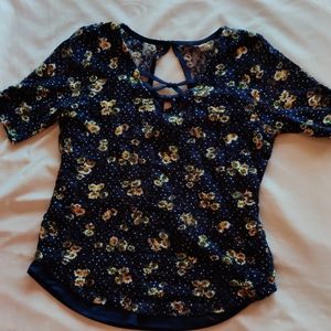 Lace Top with Silky Undershirt